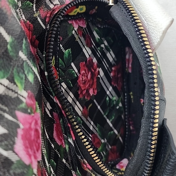Altered Betsey Johnson Floral Dog Small Backpack Turned Crossbody Purse… - Picture 6 of 11